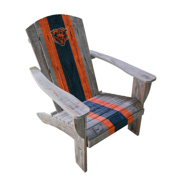 NFL Distressed Wood Adirondack Chair (Various Teams) - Game Room Shop