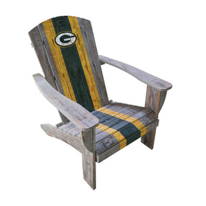 NFL Distressed Wood Adirondack Chair (Various Teams) - Game Room Shop