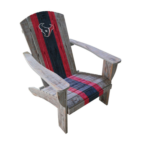 NFL Distressed Wood Adirondack Chair (Various Teams) - Game Room Shop