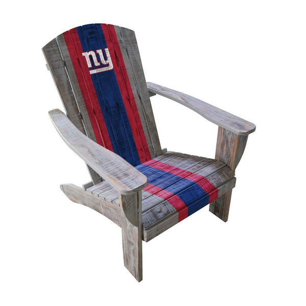NFL Distressed Wood Adirondack Chair (Various Teams) - Game Room Shop