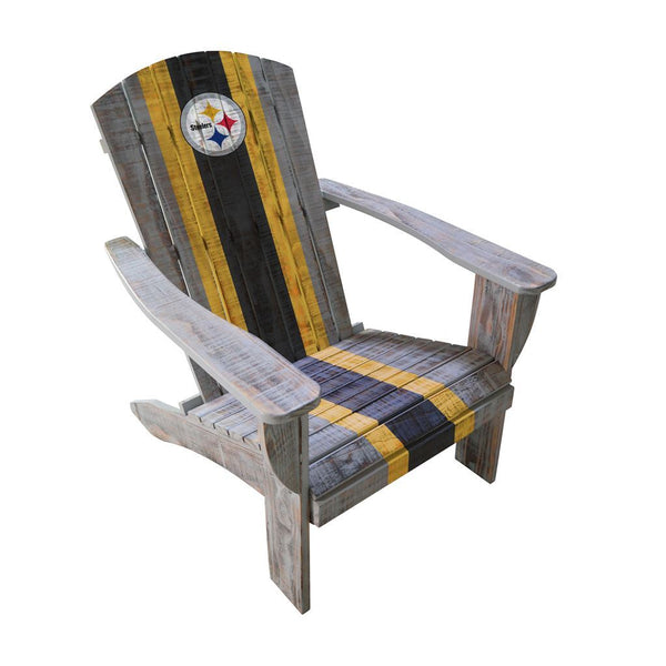 NFL Distressed Wood Adirondack Chair (Various Teams) - Game Room Shop