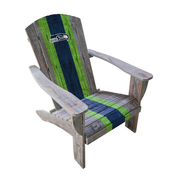 NFL Distressed Wood Adirondack Chair (Various Teams) - Game Room Shop