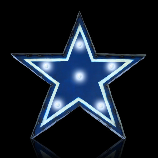 NFL Lighted Recycled Metal Sign (Various Teams)-Decor-Imperial-DALLAS COWBOYS-Logo-Game Room Shop