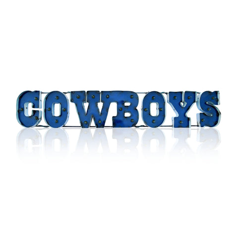 Image of NFL Lighted Recycled Metal Sign (Various Teams)-Decor-Imperial-DALLAS COWBOYS-Team-Game Room Shop