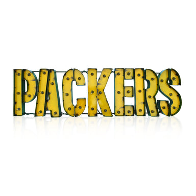 NFL Lighted Recycled Metal Sign (Various Teams)-Decor-Imperial-GREEN BAY PACKERS-Team-Game Room Shop