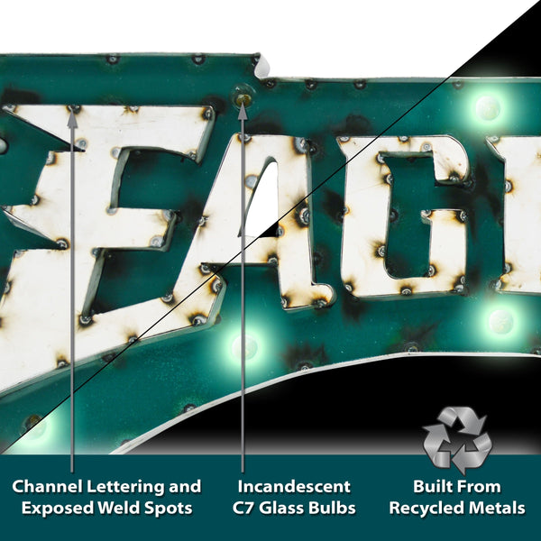 NFL Lighted Recycled Metal Sign (Various Teams)-Decor-Imperial-GREEN BAY PACKERS-Team-Game Room Shop