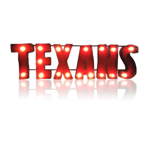 Image of NFL Lighted Recycled Metal Sign (Various Teams)-Decor-Imperial-HOUSTON TEXANS-Team-Game Room Shop
