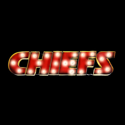 Image of NFL Lighted Recycled Metal Sign (Various Teams)-Decor-Imperial-KANSAS CITY CHIEFS-Team-Game Room Shop