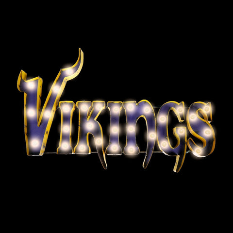 Image of NFL Lighted Recycled Metal Sign (Various Teams)-Decor-Imperial-MINNESOTA VIKINGS-Team-Game Room Shop
