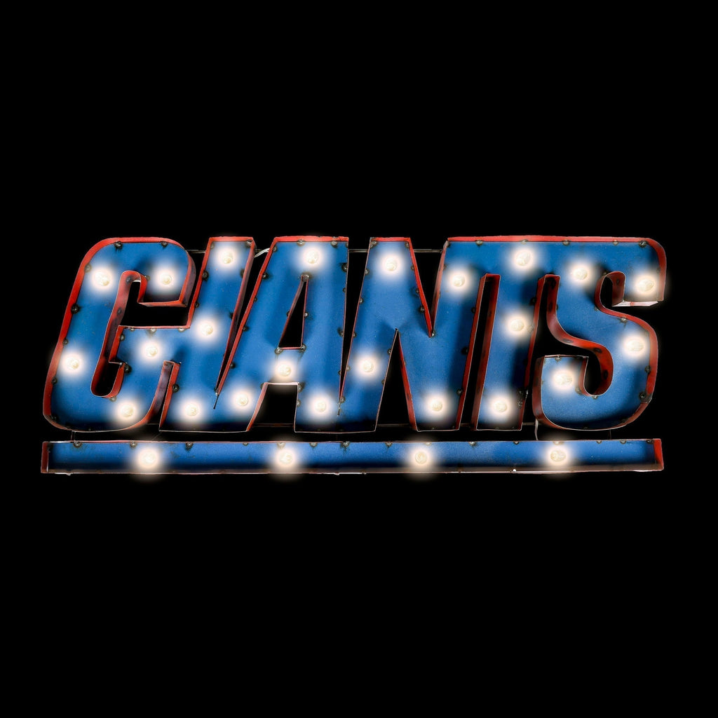 NFL Lighted Recycled Metal Sign (Various Teams)-Decor-Imperial-NEW YORK GIANTS-Team-Game Room Shop
