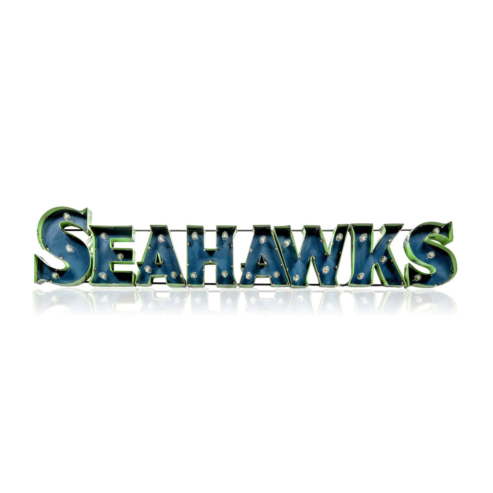 NFL Lighted Recycled Metal Sign (Various Teams)-Decor-Imperial-SEATTLE SEAHAWKS-Team-Game Room Shop