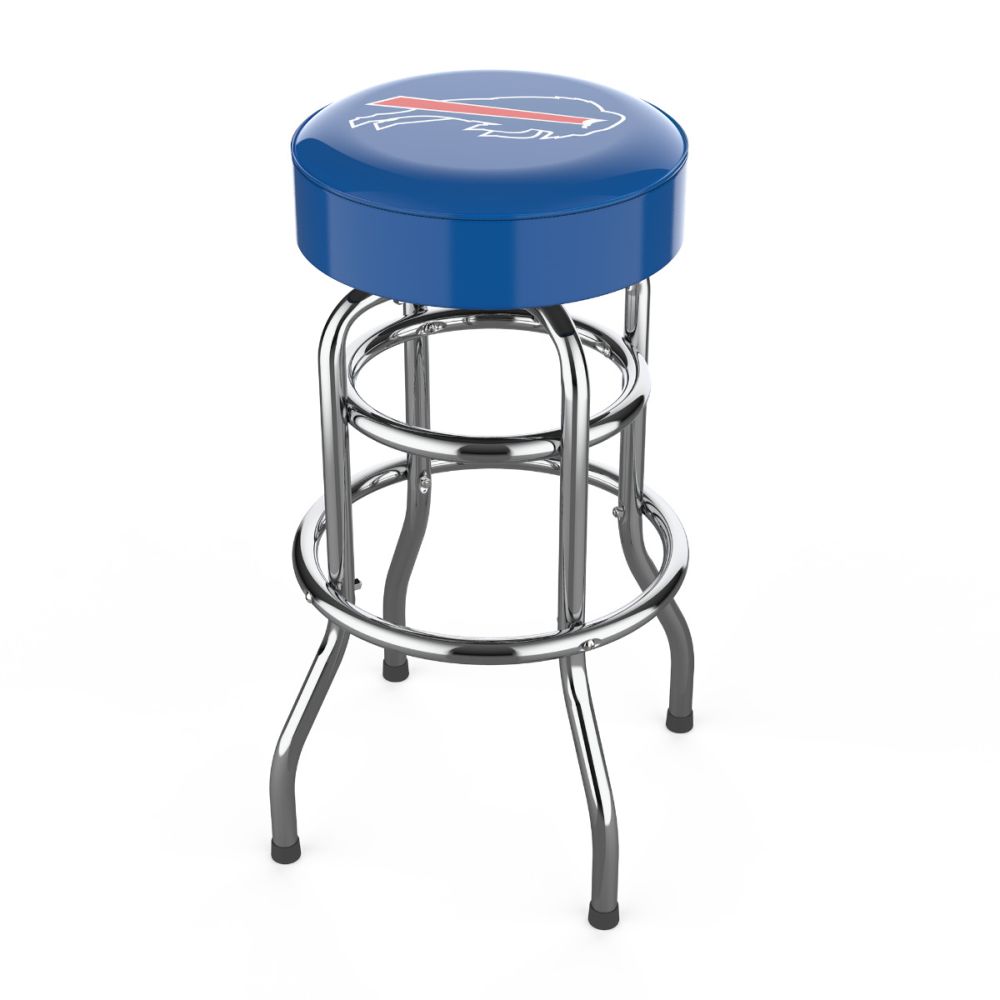 Imperial NFL Licensed Chrome bar stools (Various Teams)-Bar Stool-Imperial-BUFFALO BILLS-Game Room Shop