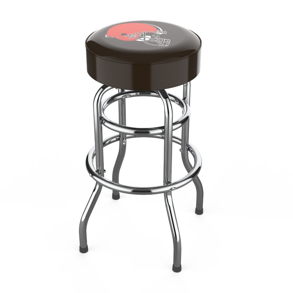 Imperial NFL Licensed Chrome bar stools (Various Teams)-Bar Stool-Imperial-CLEVELAND BROWNS-Game Room Shop