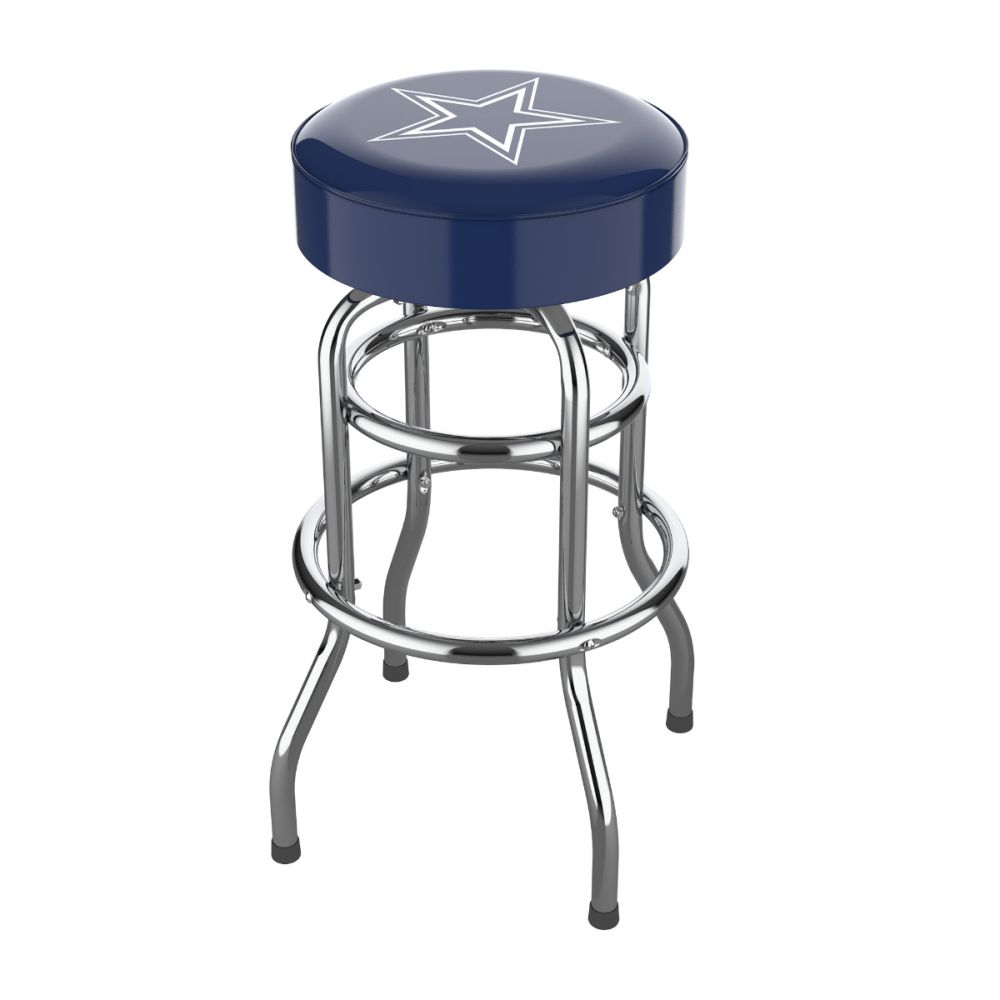 Imperial NFL Licensed Chrome bar stools (Various Teams)-Bar Stool-Imperial-DALLAS COWBOYS-Game Room Shop