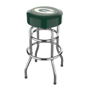 Imperial NFL Licensed Chrome bar stools (Various Teams)-Bar Stool-Imperial-GREEN BAY PACKERS-Game Room Shop