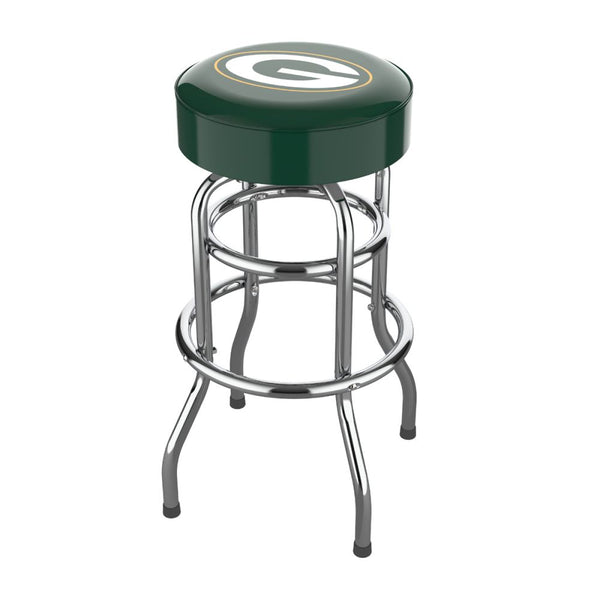 Imperial NFL Licensed Chrome bar stools (Various Teams)-Bar Stool-Imperial-GREEN BAY PACKERS-Game Room Shop