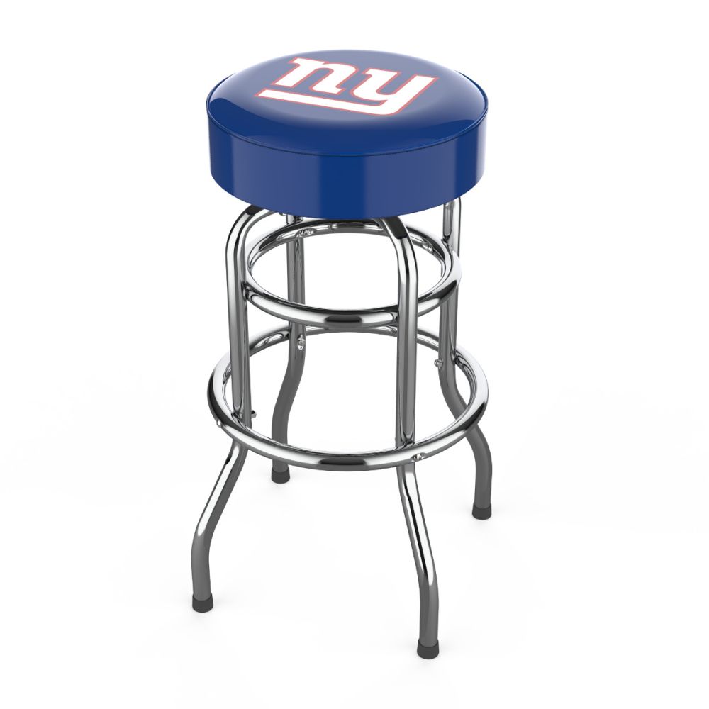 Imperial NFL Licensed Chrome bar stools (Various Teams)-Bar Stool-Imperial-NEW YORK GIANTS-Game Room Shop