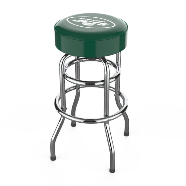 Imperial NFL Licensed Chrome bar stools (Various Teams)-Bar Stool-Imperial-NEW YORK JETS-Game Room Shop