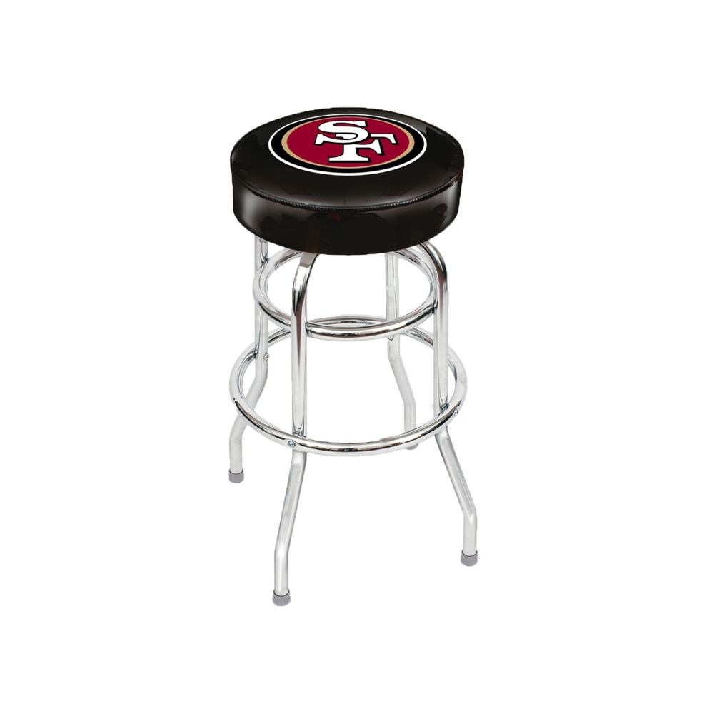 Imperial NFL Licensed Chrome bar stools (Various Teams)-Bar Stool-Imperial-SAN FRANCISCO 49ERS-Game Room Shop