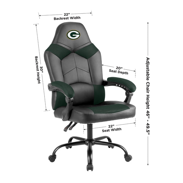 Imperial NFL Licensed Oversized Office Chair-Gaming Chair-Imperial-Green Bay Packers-Game Room Shop