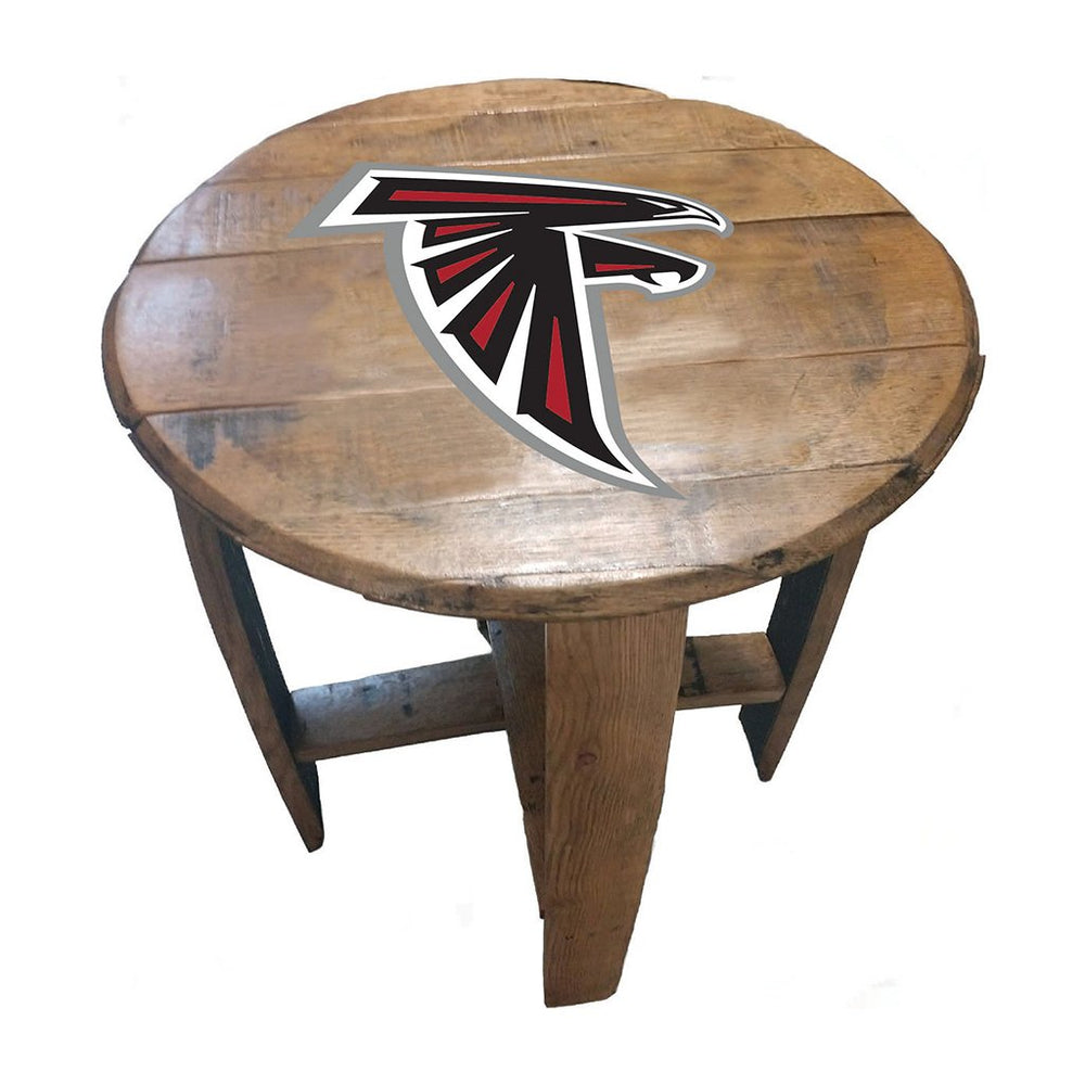 NFL MLB Oak Barrel Table (Various Teams)-Furniture-Imperial-ATLANTA FALCONS-NFL-Game Room Shop