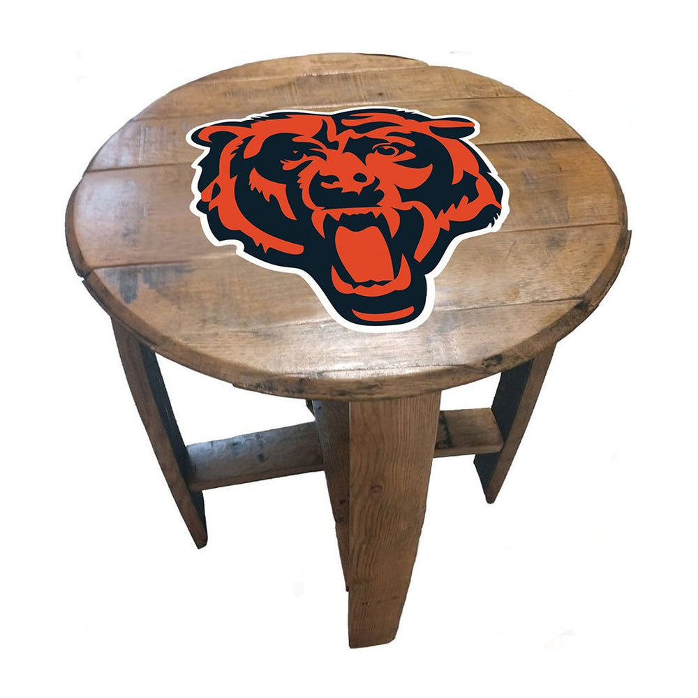 NFL MLB Oak Barrel Table (Various Teams)-Furniture-Imperial-CHICAGO BEARS-NFL-Game Room Shop