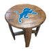 NFL MLB Oak Barrel Table (Various Teams)-Furniture-Imperial-DETROIT LIONS-NFL-Game Room Shop