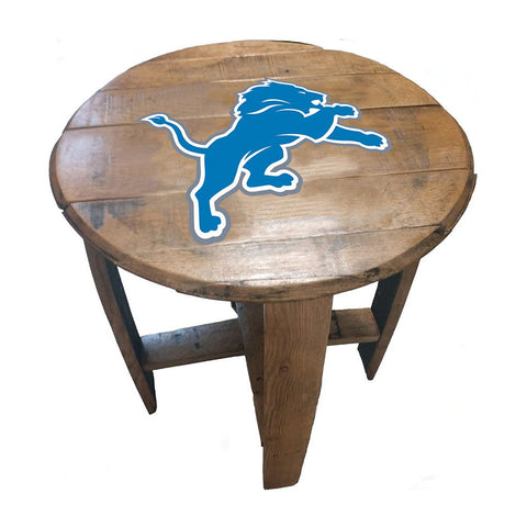 Image of NFL MLB Oak Barrel Table (Various Teams)-Furniture-Imperial-DETROIT LIONS-NFL-Game Room Shop