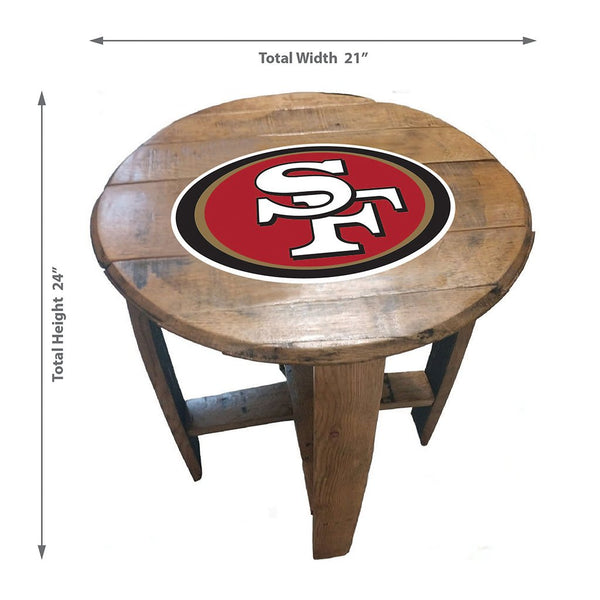 NFL MLB Oak Barrel Table (Various Teams)-Furniture-Imperial-GREEN BAY PACKERS-NFL-Game Room Shop