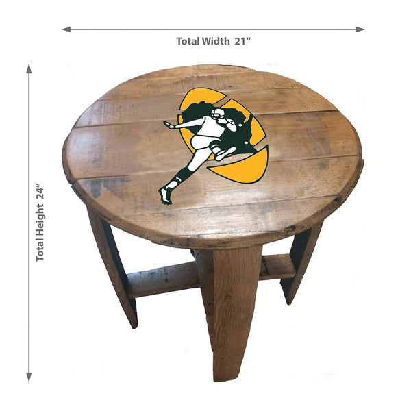 NFL MLB Oak Barrel Table (Various Teams)-Furniture-Imperial-GREEN BAY PACKERS-NFL-Game Room Shop