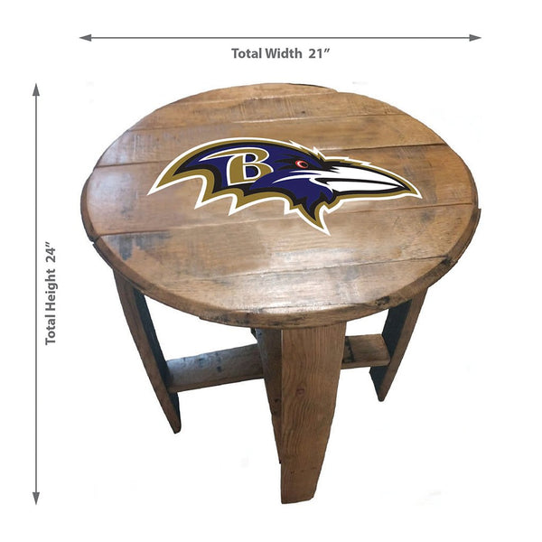 NFL MLB Oak Barrel Table (Various Teams)-Furniture-Imperial-GREEN BAY PACKERS-NFL-Game Room Shop