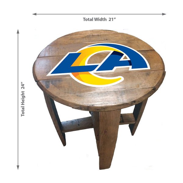 NFL MLB Oak Barrel Table (Various Teams)-Furniture-Imperial-GREEN BAY PACKERS-NFL-Game Room Shop