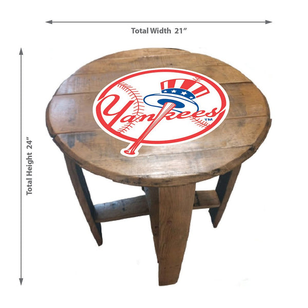 NFL MLB Oak Barrel Table (Various Teams)-Furniture-Imperial-GREEN BAY PACKERS-NFL-Game Room Shop