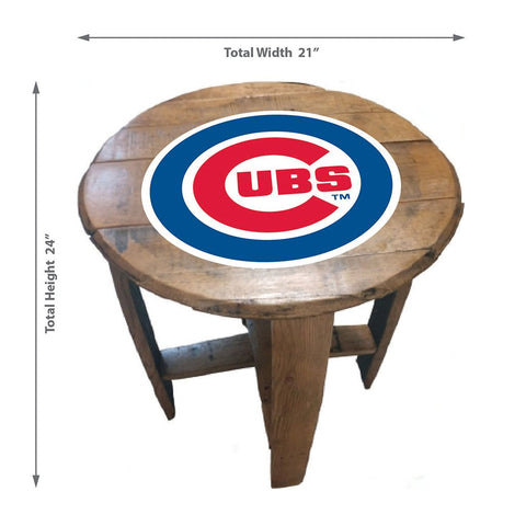 NFL MLB Oak Barrel Table (Various Teams)-Furniture-Imperial-GREEN BAY PACKERS-NFL-Game Room Shop