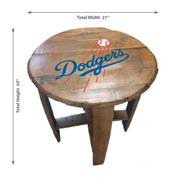 NFL MLB Oak Barrel Table (Various Teams)-Furniture-Imperial-GREEN BAY PACKERS-NFL-Game Room Shop
