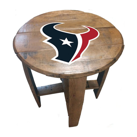 NFL MLB Oak Barrel Table (Various Teams)-Furniture-Imperial-HOUSTON TEXANS-NFL-Game Room Shop