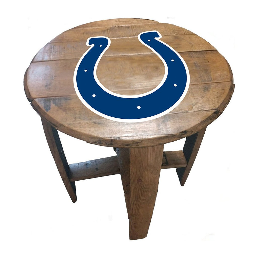 NFL MLB Oak Barrel Table (Various Teams)-Furniture-Imperial-INDIANAPOLIS COLTS-NFL-Game Room Shop