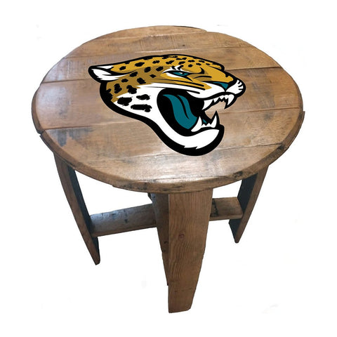 NFL MLB Oak Barrel Table (Various Teams)-Furniture-Imperial-JACKSONVILLE JAGUARS-NFL-Game Room Shop
