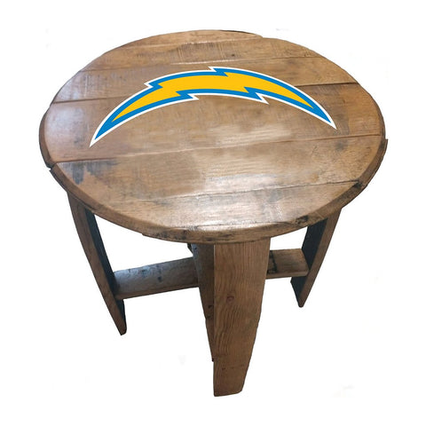 Image of NFL MLB Oak Barrel Table (Various Teams)-Furniture-Imperial-LOS ANGELES CHARGERS-NFL-Game Room Shop