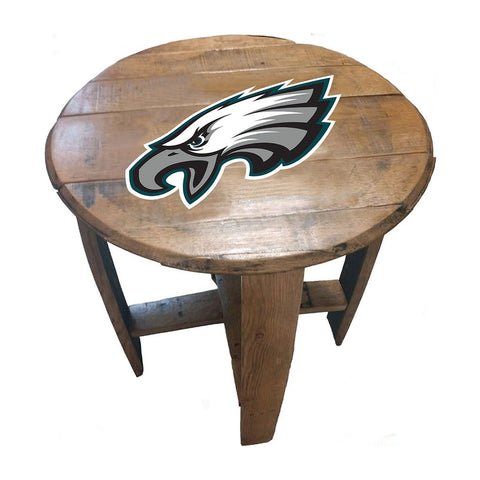 NFL MLB Oak Barrel Table (Various Teams)-Furniture-Imperial-PHILADELPHIA EAGLES-NFL-Game Room Shop