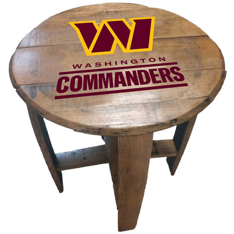 Image of Imperial Oak Barrel Table (Various Teams)-Furniture-Imperial-WASHINGTON COMMANDERS-NFL-Game Room Shop