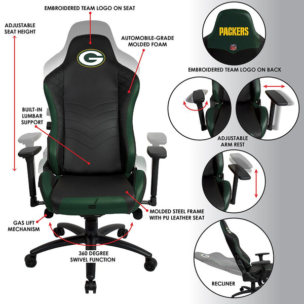 NFL Pro Series Gaming Chair (Various Teams)-Gaming Chair-Imperial-CHICAGO BEARS-Game Room Shop