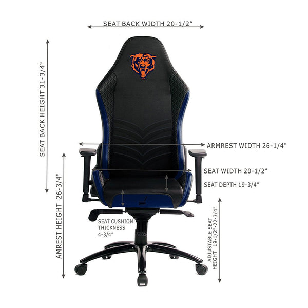 NFL Pro Series Gaming Chair (Various Teams)-Gaming Chair-Imperial-CHICAGO BEARS-Game Room Shop