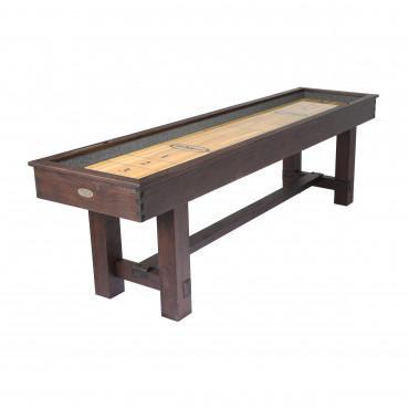 Image of IMPERIAL RENO 9-FT. SHUFFLEBOARD TABLE; WEATHERED DARK CHESTNUT-Shuffleboards-Imperial-Game Room Shop