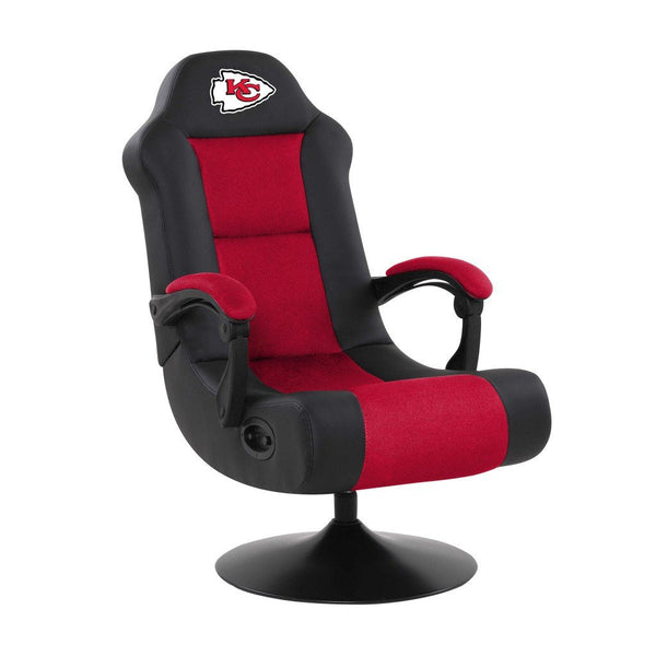 NFL Ultra Gaming Chair with Bluetooth Speakers in Black - Game Room Shop
