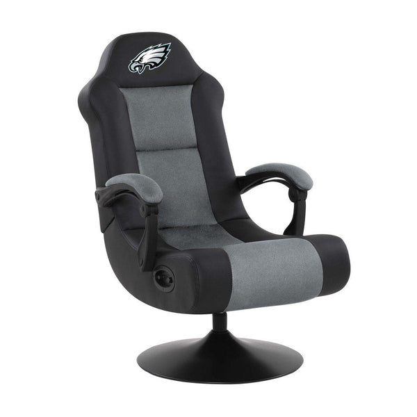 NFL Ultra Gaming Chair with Bluetooth Speakers in Black - Game Room Shop