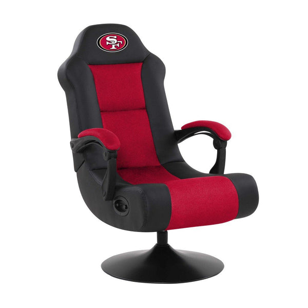 NFL Ultra Gaming Chair with Bluetooth Speakers in Black - Game Room Shop