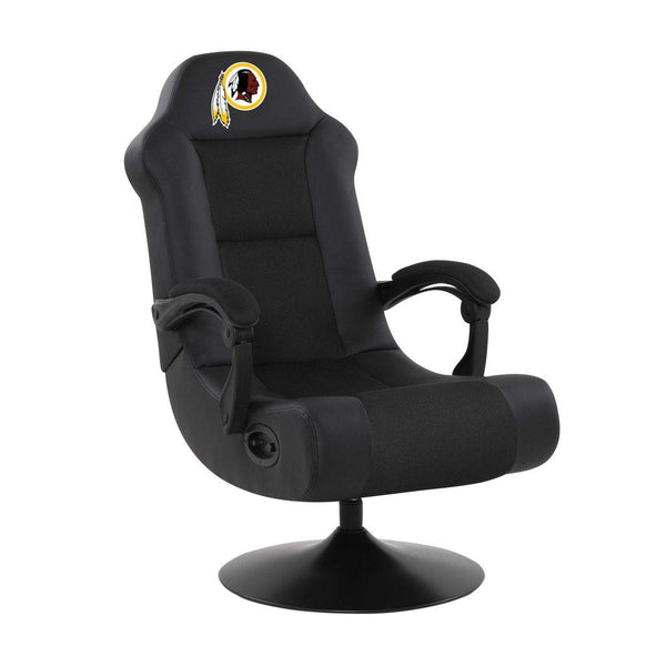 NFL Ultra Gaming Chair with Bluetooth Speakers in Black - Game Room Shop