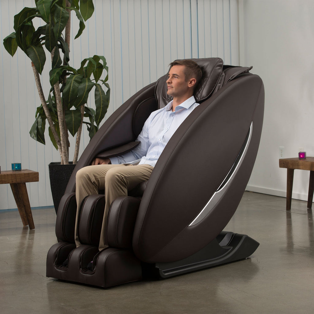 Inner Balance Ji Massage Chair with Zero Wall Heated L Track-Massage Chairs-Synca-Johnson Wellness-Brown-Game Room Shop
