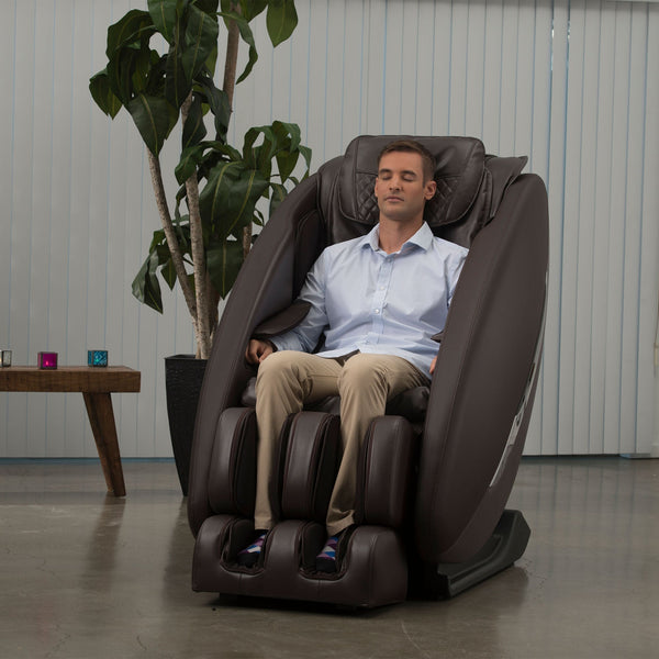 Inner Balance Ji Massage Chair with Zero Wall Heated L Track-Massage Chairs-Synca-Johnson Wellness-Brown-Game Room Shop